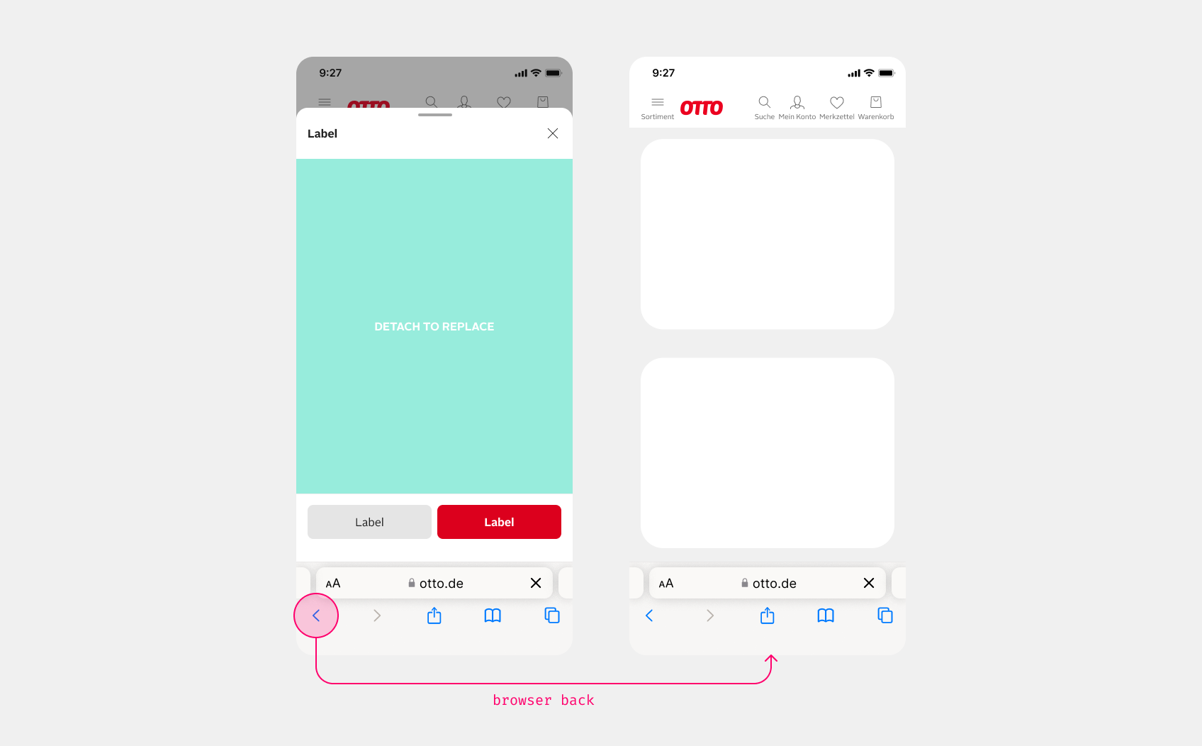 interaction - browser back