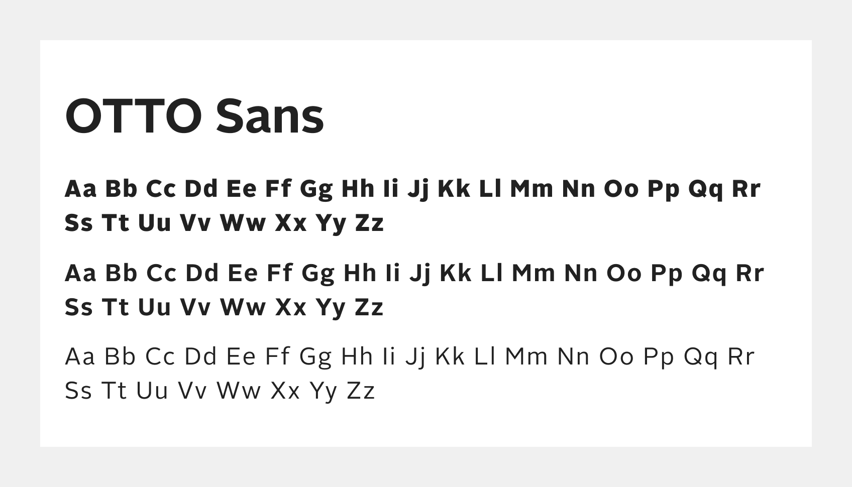 Typeface OTTO Sans