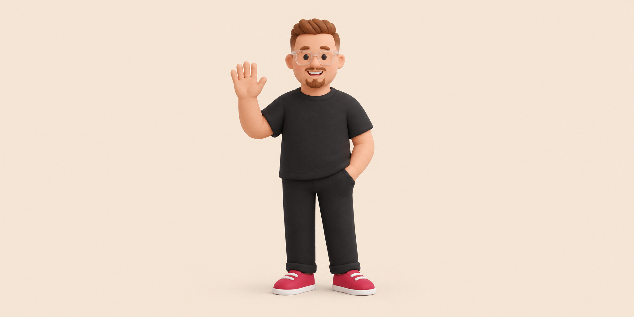 Leander Endres as an OTTO 3D figure, AI Ninja